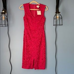 NWT Bisou Bisou Pink Lace Dress